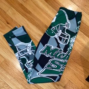 Michigan State Crazy Logo Leggings